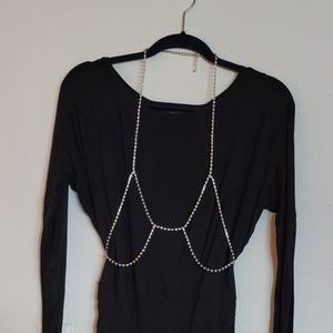 Rhinestone Bra Chain New